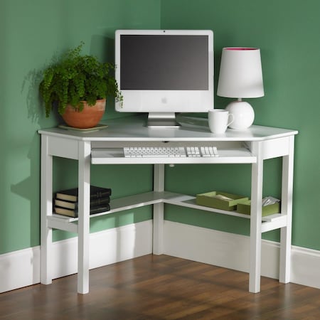 Gfancy Fixtures White Corner Computer Desk GF3097839